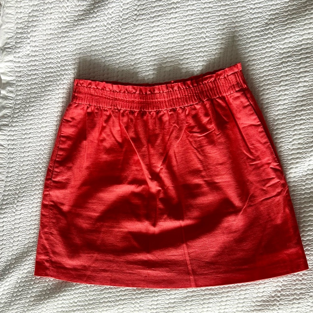 J. Crew Coral Sidewalk Skirt